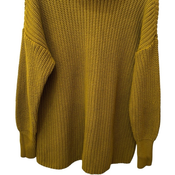 American Apparel Cableknit Cowlneck Sweater in Dirty Gold Comfy Holiday OS - Picture 6 of 10